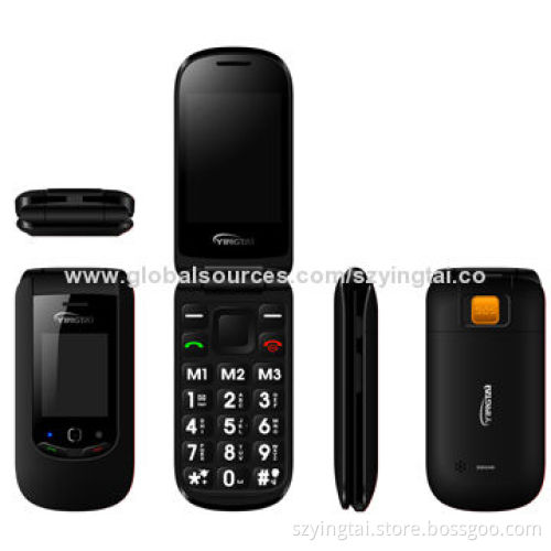 2.4-inch Screen 3G GSM Flip Phones with Big Buttons, High-volume, SOS Button, HAC Functions